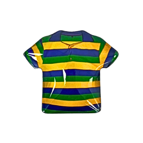 2" Mardi Gras Striped T-Shirt Magnet (Each)