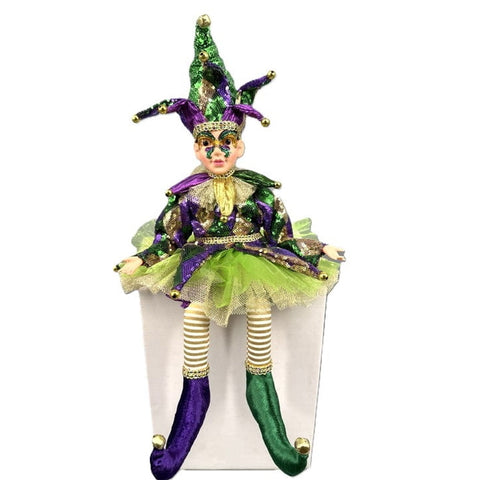 17" Mardi Gras Sitting Jester (Each)