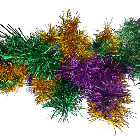 71" Purple, Yellow, and Green Bottle Brush Garland (Each)