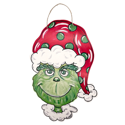 Christmas Grinch Door Hanger 15.5" x 23" (Each)