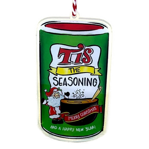 Christmas Tis the Seasoning Ornament 4" (Each)
