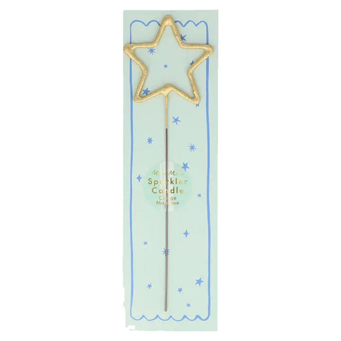Meri Meri Gold Sparkler Star Candle (Each)