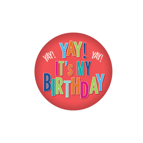 Yah! It's My Birthday Button (Each)