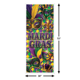 Mardi Gras Door Cover, 6' x 30" (Each)