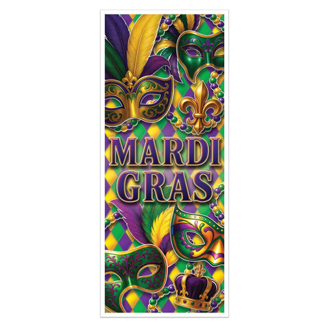 Mardi Gras Door Cover, 6' x 30" (Each)