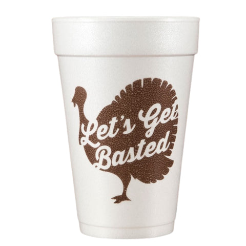 16oz Let's Get Basted Foam Cups (Pack of 10)