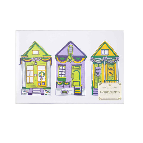 Mardi Gras Parade Houses Paper Placemat (Pack of 25)