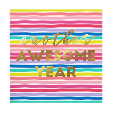 5" Another Awesome Year Beverage Napkins (Pack of 20)