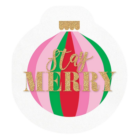 Stay Merry Ornament Shaped Napkin (Pack of 20)