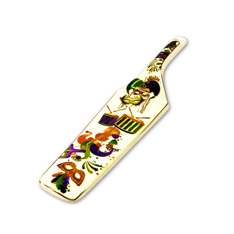 10" x 2" All Things Mardi Gras Cake Server (Each)