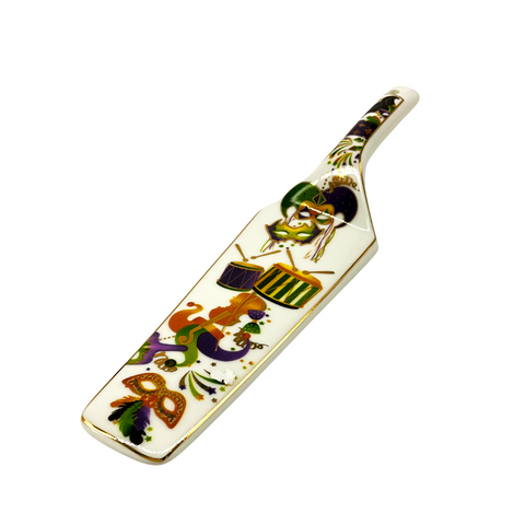 10" x 2" All Things Mardi Gras Cake Server (Each)