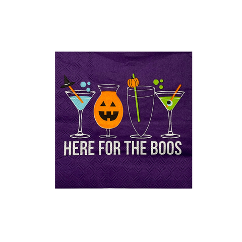 Halloween Here For The Boos Cocktail Napkins (Pack of 20)