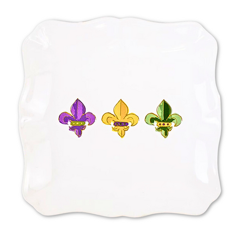 Mardi Gras Orleans Square Platter (Each)