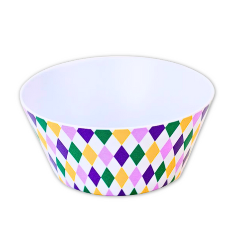 Mardi Gras Harlequin Melamine Bowl (Each)