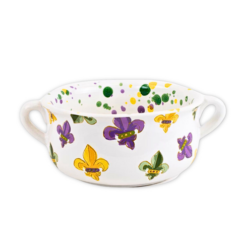 Mardi Gras Orleans Double Bowl (Each)