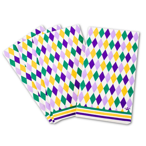 Mardi Gras Harlequin Guest Napkins (Each)