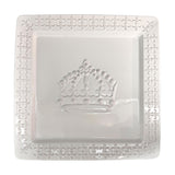 14"x14" Large Square Fleur de Lis with Crown Platter (Each)