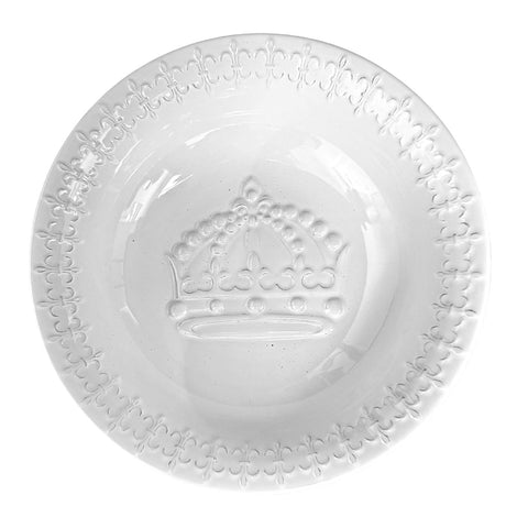 13" Large Fleur de Lis with Crown Serving Bowl (Each)