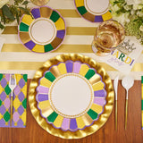 Mardi Gras Scalloped Edge Dinner Plates (Pack of 8)