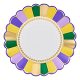 Mardi Gras Scalloped Edge Dinner Plates (Pack of 8)