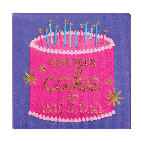 Have Your Cake Beverage Napkins - ( Pack Of 20)