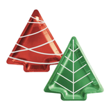 Holiday Trees - Foil Paper Dinner Plates (Pack of 8)