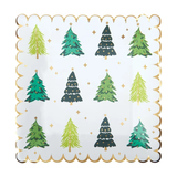 Paper Dinner Plate - Holiday Trees Paper Dinner Plate ( Pack of 8)