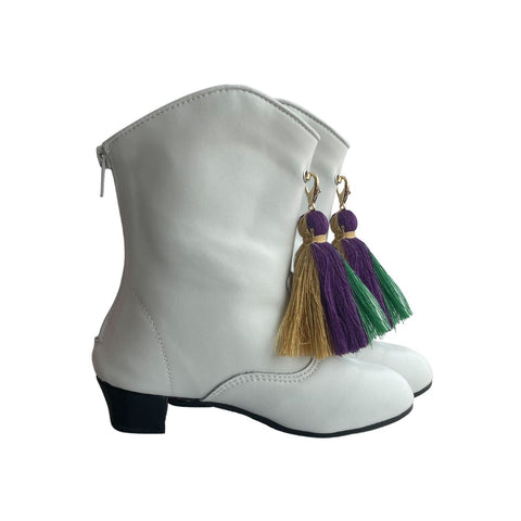 Children's Mardi Gras Boots with Tassels (Pair)