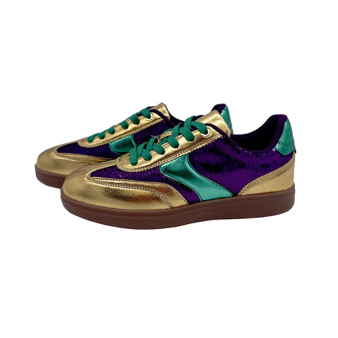 Mardi Gras Metallic Sequin Sneakers (Each)