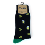 Black Socks with Pretzles & Beer (Pair)