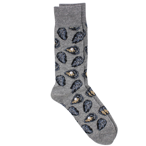 Men's Oyster Socks Gray One Size  (Pair)