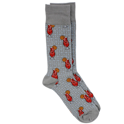 Men s Hurricane Socks Gray Red Pair Mardi Gras Spot