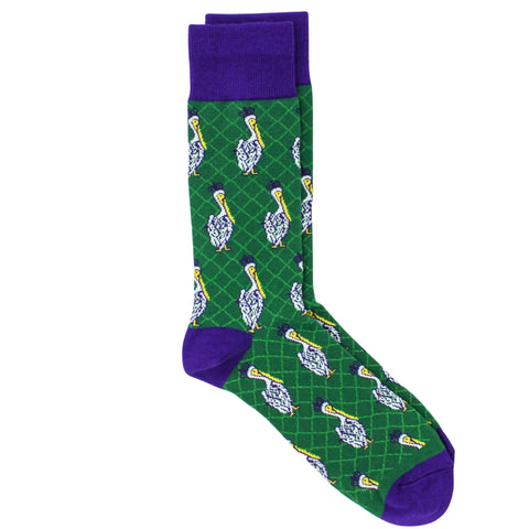 Men's Mardi Gras Pelican Socks (Pair)