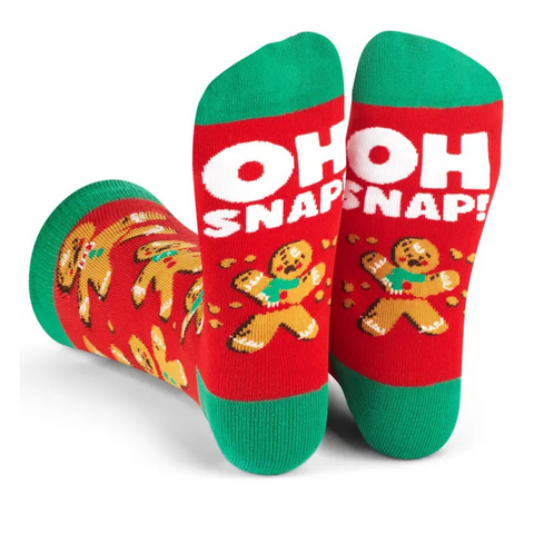 Oh Snap Gingerbread Men Christmas Socks (Pair)