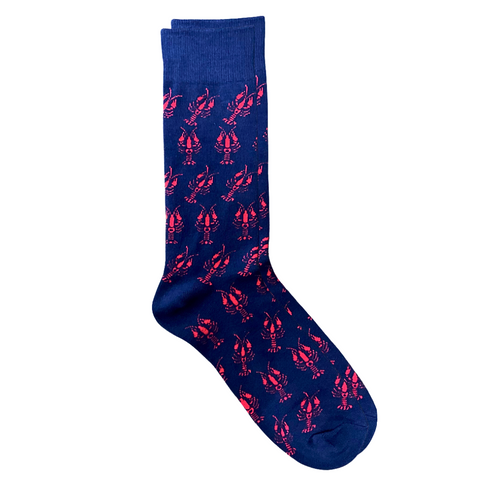 Navy Crawfish Socks (Pair)