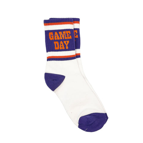 Purple and Orange Game Day Socks (Pair)