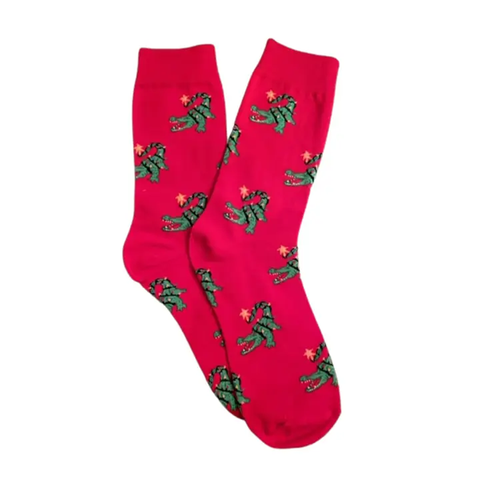 Santa's Swamp Christmas Socks (Pair)