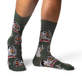 Men's Raccoon Eating Trash Socks (Pair)