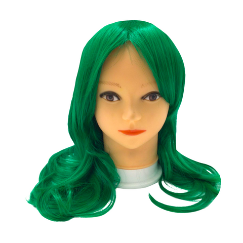 Green Long Curled Wig (Each)