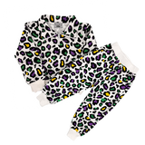 Children's Mardi Gras Leopard Jogger Set (Each)