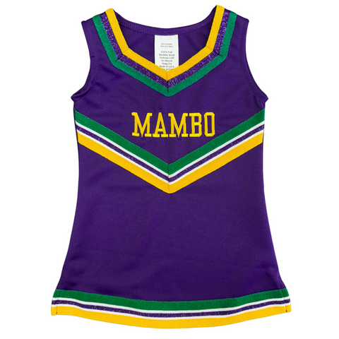 Purple MAMBO Cheer Dress with Metallic Trim Detail Kids - (Each)