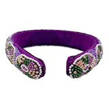 Purple Mardi Gras Beaded King Cake Headband (Each)