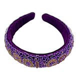Purple Mardi Gras Beaded King Cake Headband (Each)
