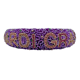 Purple Mardi Gras Beaded King Cake Headband (Each)