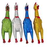 11.5" Glitter Rubber Chicken (Each)