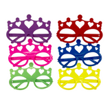 Princess Crown Sunglasses - Assorted Colors (Pack of 10)