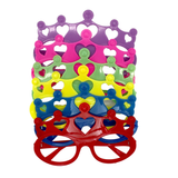 Princess Crown Sunglasses - Assorted Colors (Pack of 10)