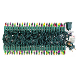 Purple, Green and Gold Mini Mardi Gras String of 100 Lights Double Filament 22' (Each)