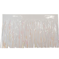Iridescent & White Fringe 15" X 10' (Pack)