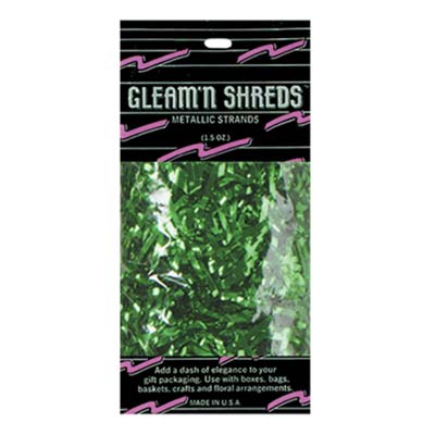 Green Gleam N Shreds Metallic Strands 1.5oz (Pack)